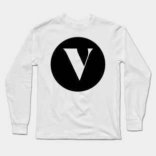 V (Letter Initial Monogram) Long Sleeve T-Shirt